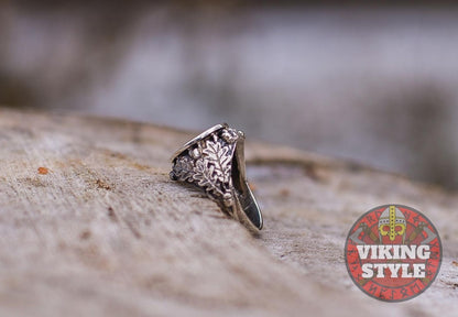 Ægishjálmur Ring II - Oak Leaves, 925 Silver