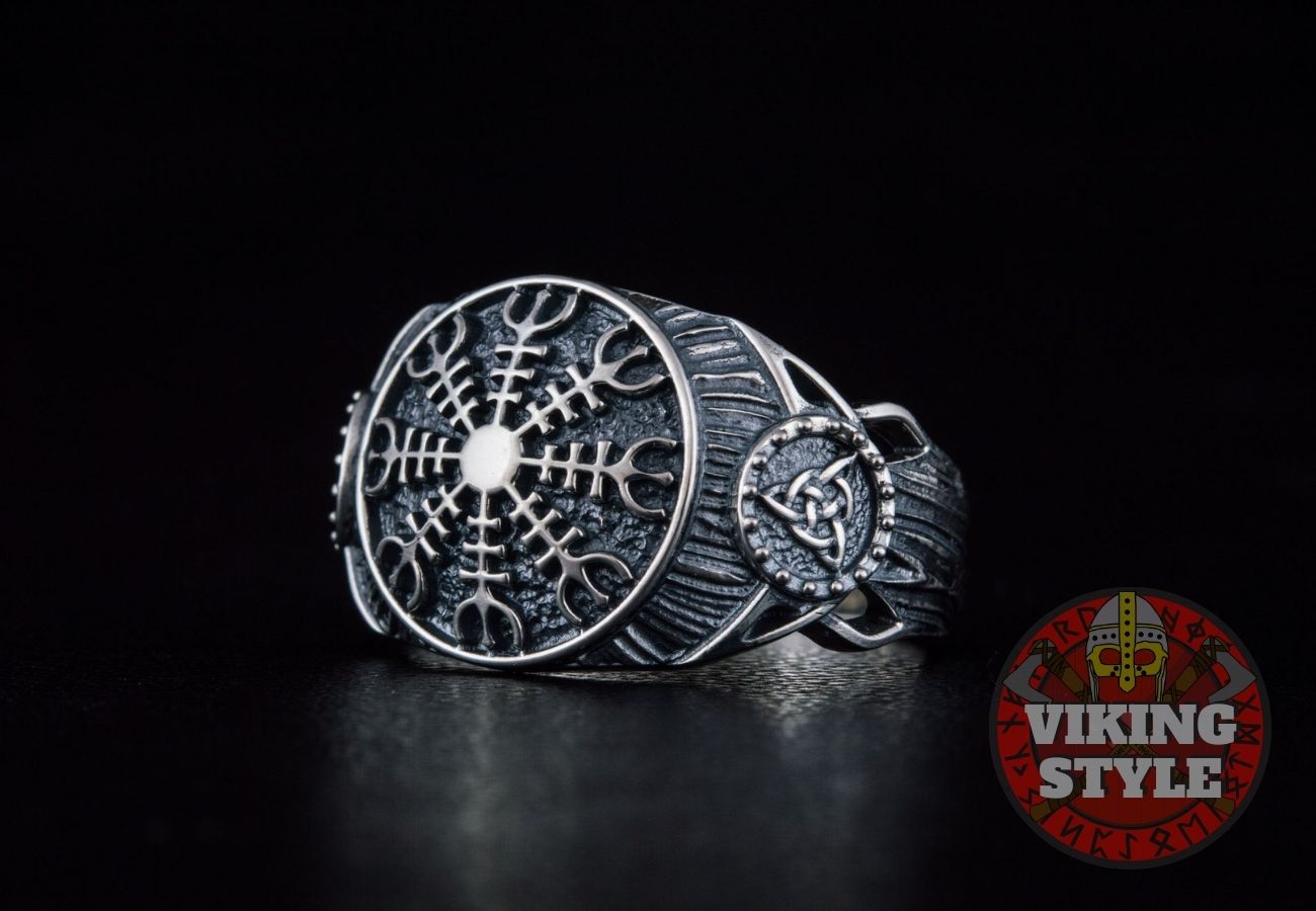 Ægishjálmur Ring - Triqueta, 925 Silver