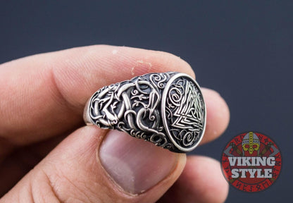Valknut Ring - Urnes, 925 Silver