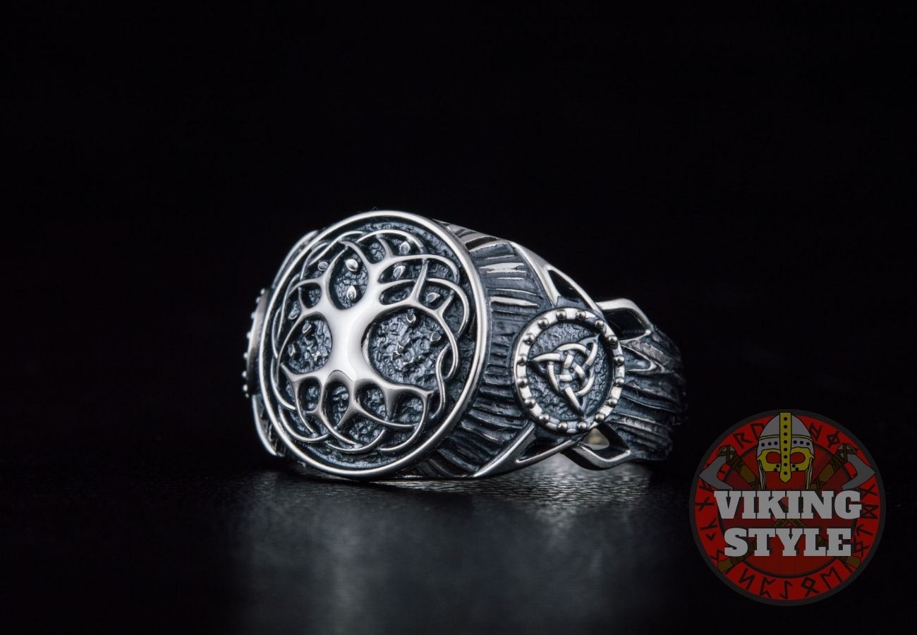 Yggdrasil Ring - Triquetra, 925 Silver