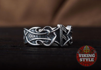 Ansuz Ring - Runic, 925 Silver