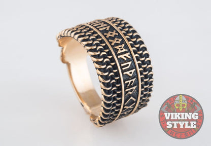 Runic Ring - Chainmail, Bronze