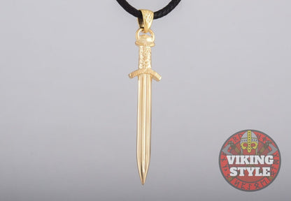 Viking Sword Pendant II - Gold