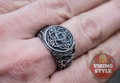 Jörmungandr Ring - Urnes, 925 Silver