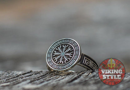 Ægishjálmur Ring - Helm of Awe, 925 Silver