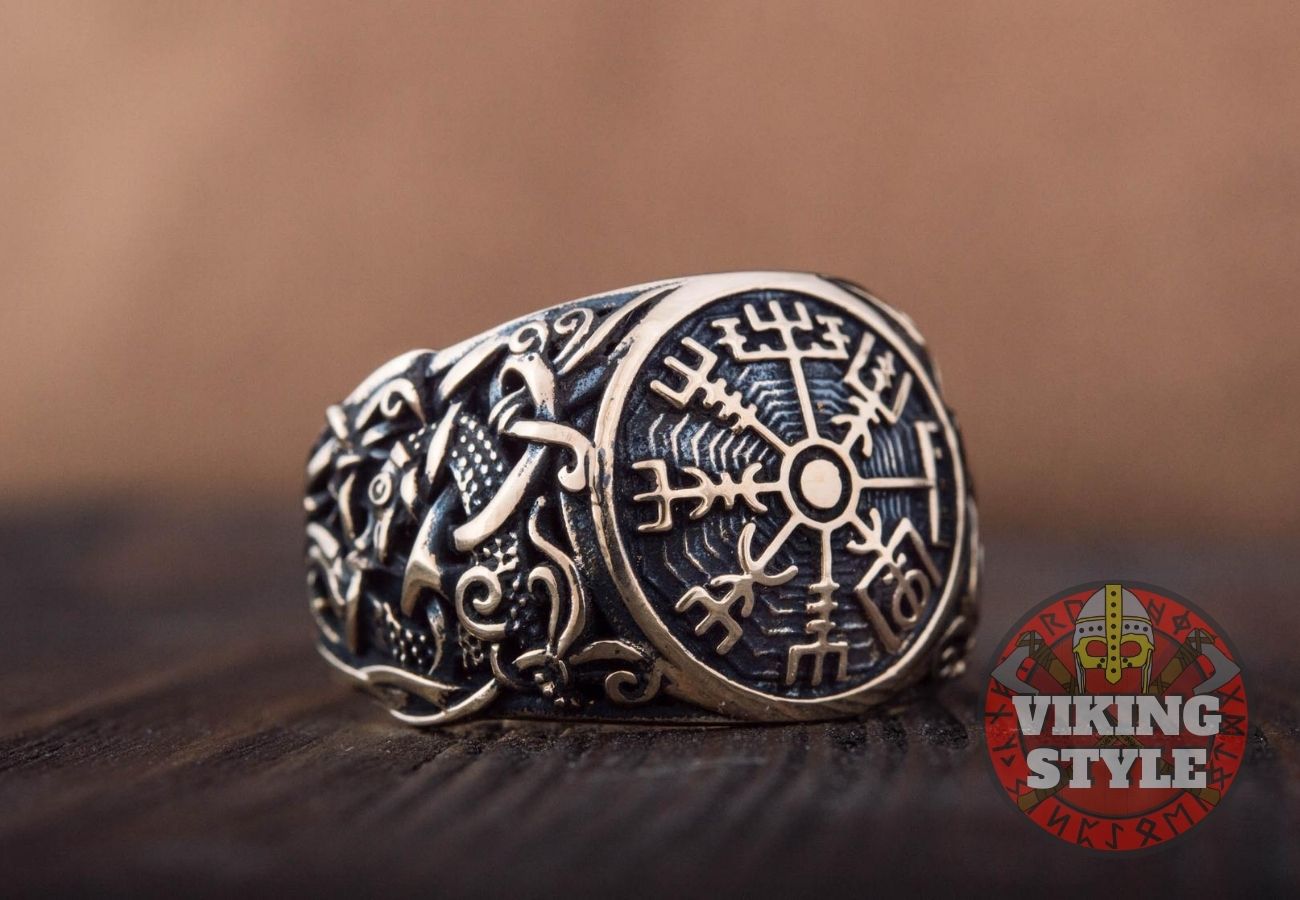 Vegvísir Ring - Mammen, Bronze
