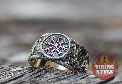 Ægishjálmur Ring - Odin Collection, 925 Silver