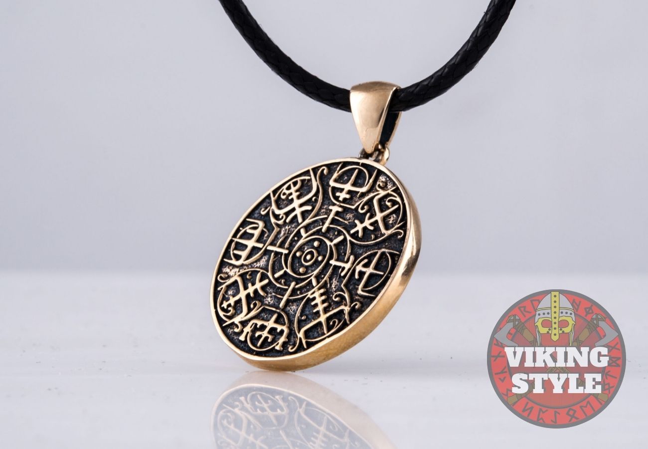 Ægishjálmur Pendant - Lunar, Bronze