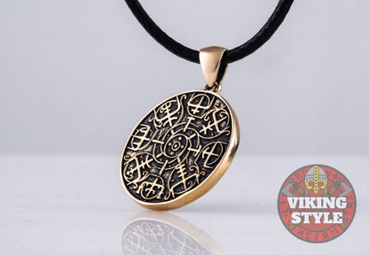 Ægishjálmur Pendant - Lunar, Bronze