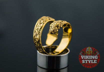 Traditional Norse Ring - Gold