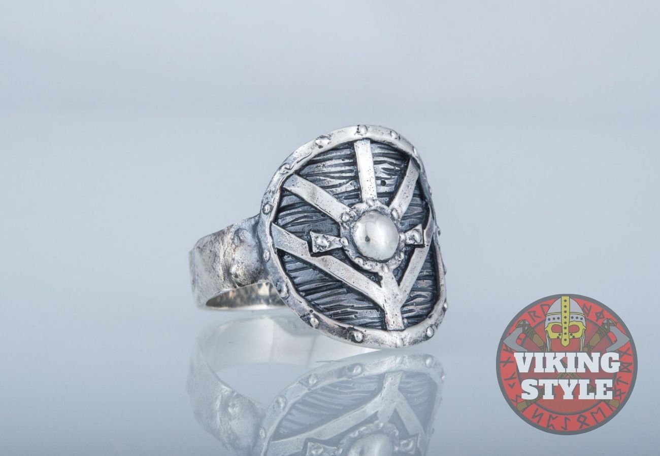 Viking Shield Ring - Fehu, 925 Silver