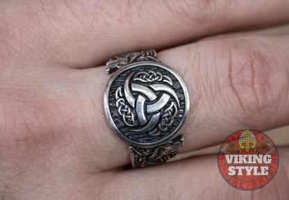 Tri-Horn Ring - Wolf, 925 Silver