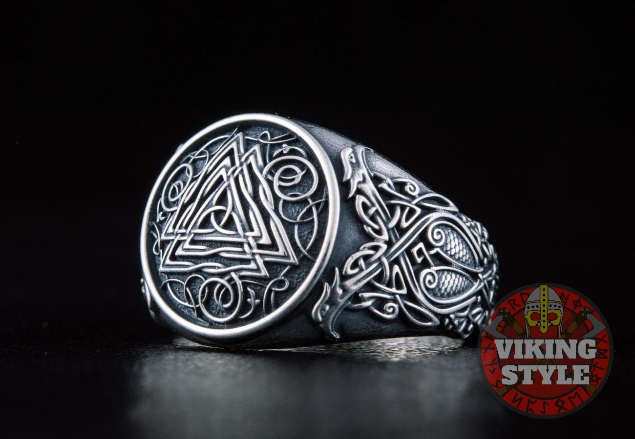 Valknut Ring - Ravens, 925 Silver