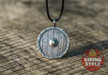 Viking Shield Pendant - 925 Silver