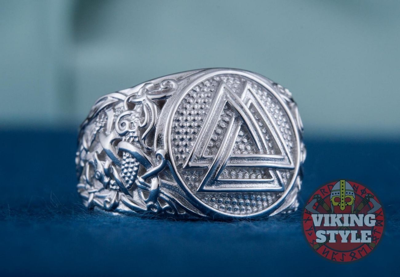 Valknut Ring - Rhodium