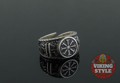 Ægishjálmur Ring - Odin Collection, 925 Silver
