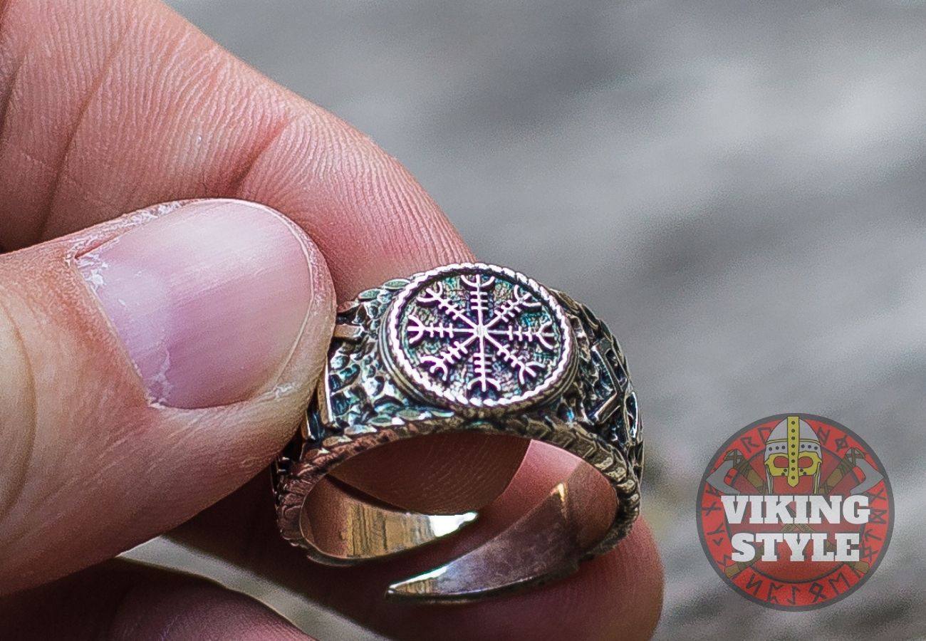 Ægishjálmur Ring - Odin Collection, 925 Silver