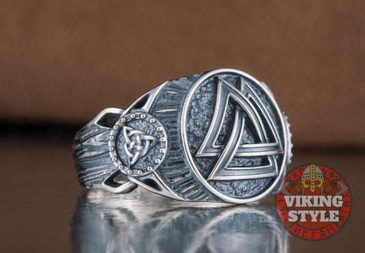 Valknut Ring - Triquetra, 925 Silver