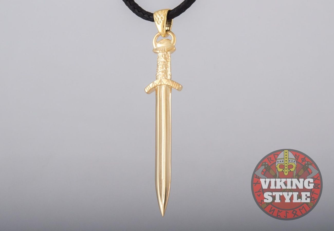 Viking Sword Pendant II - Gold
