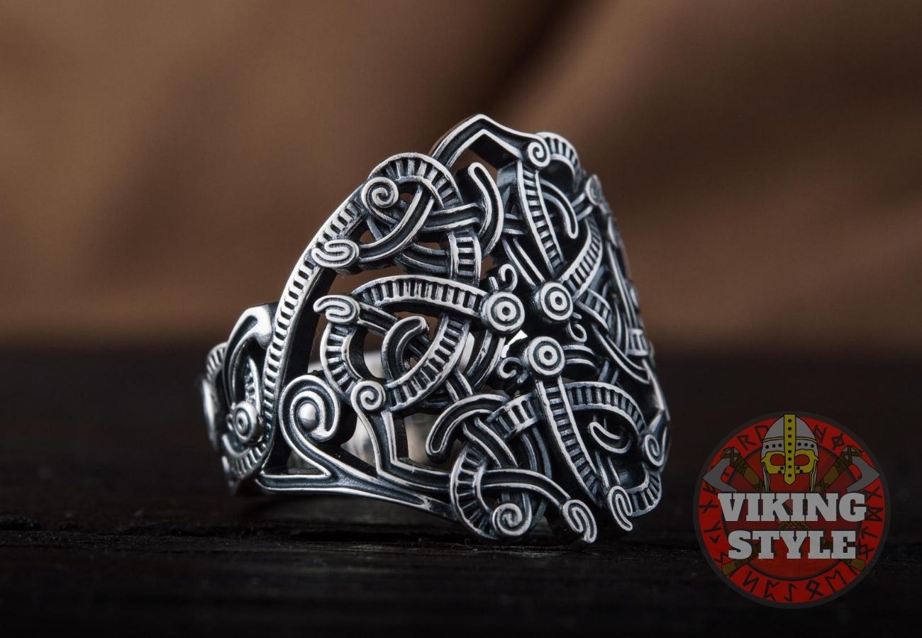 Jörmungandr Ring - World Serpent, 925 Silver