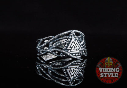 Valknut Ring - Tree of Life, 925 Silver
