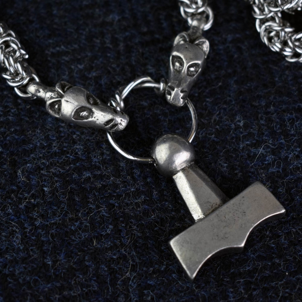 Solid Mjolnir with King's Chain