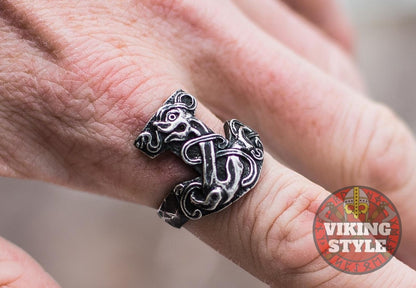 Thor's Hammer Ring  -  Mjolnir, 925 Silver