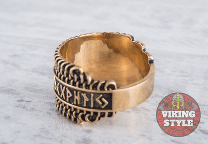 Runic Ring - Chainmail, Bronze
