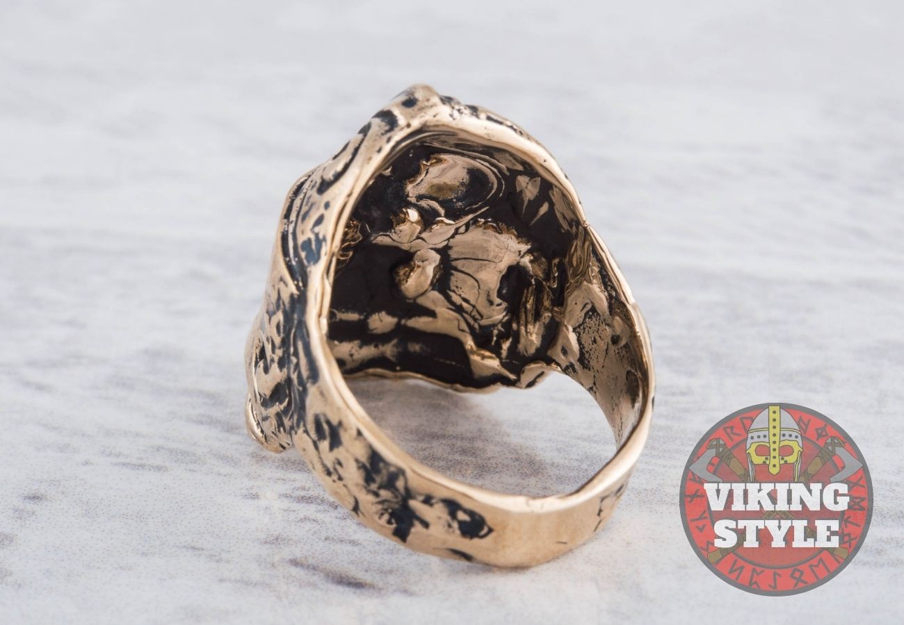 Viking Helmet Ring - Dwarf, Bronze