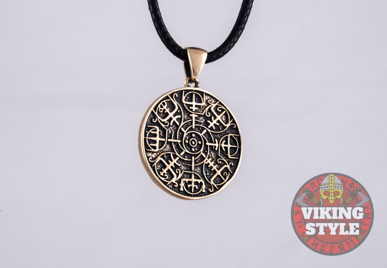 Ægishjálmur Pendant - Lunar, Bronze