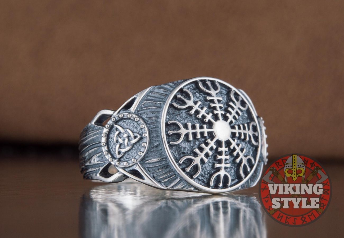 Ægishjálmur Ring - Triqueta, 925 Silver