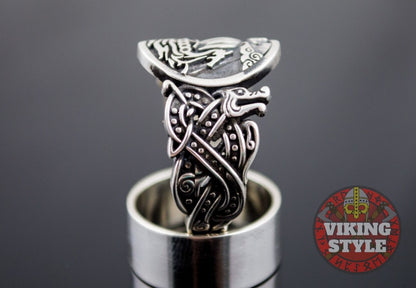 Drakkar Ring - Wolf, 925 Silver