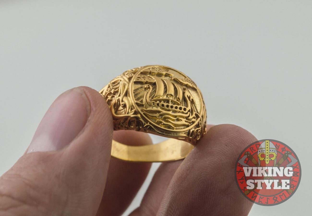 Drakkar Ring - Urnes, Gold