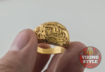 Drakkar Ring - Urnes, Gold
