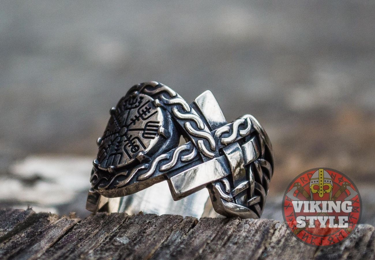 Vegvísir Ring - Aarhus, 925 Silver