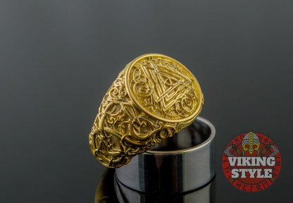 Valknut Ring - Urnes, Gold