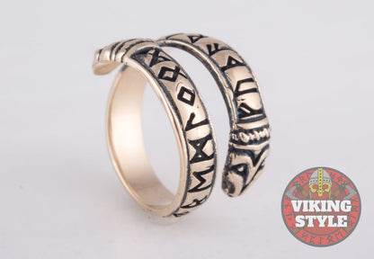 Adjustable Rune Ring - Bronze