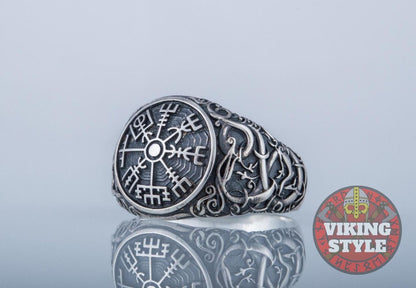 Vegvísir Ring - Urnes, 925 Silver