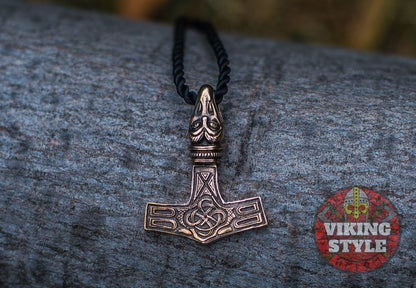 Mjölnir Pendant - Eagle, Bronze