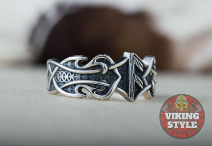 Ansuz Ring - Runic, 925 Silver