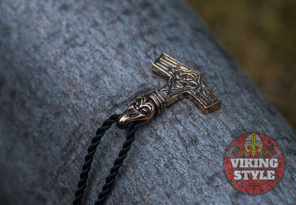 Mjölnir Pendant - Eagle, Bronze
