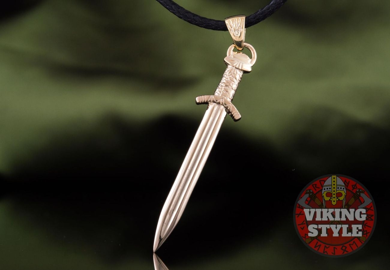 Viking Sword Pendant II - Gold