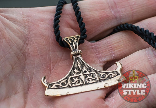 Viking Axe Head Pendant - Double Beard, Bronze