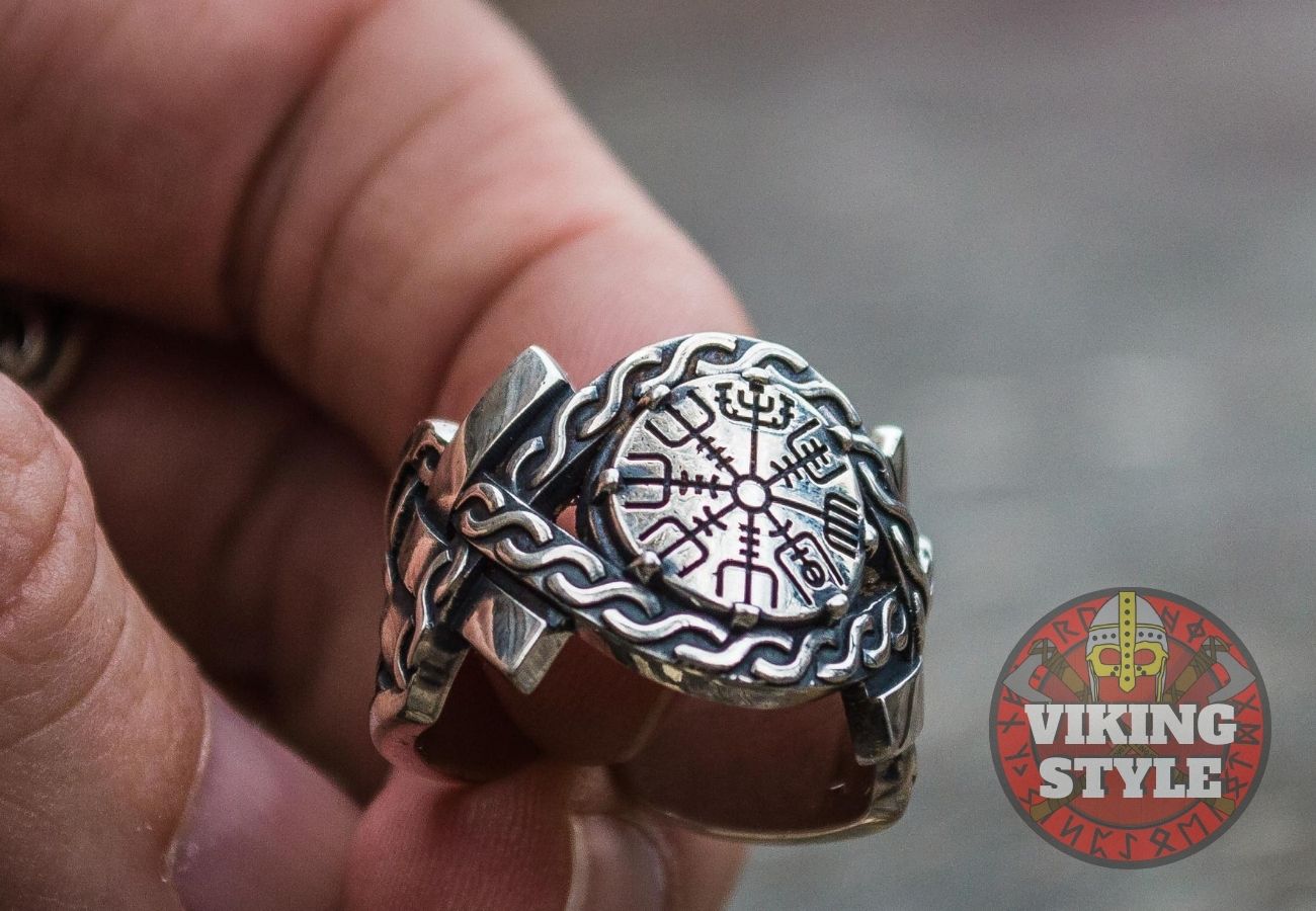 Vegvísir Ring - Aarhus, 925 Silver