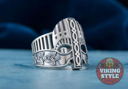 Viking Helmet Ring IV - 925 Silver