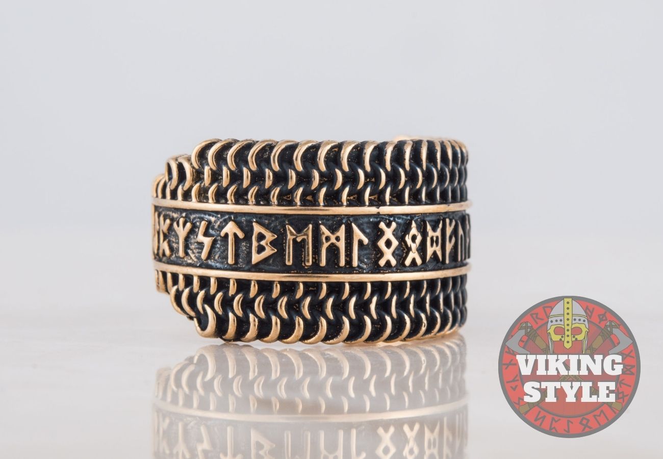 Runic Ring - Chainmail, Bronze