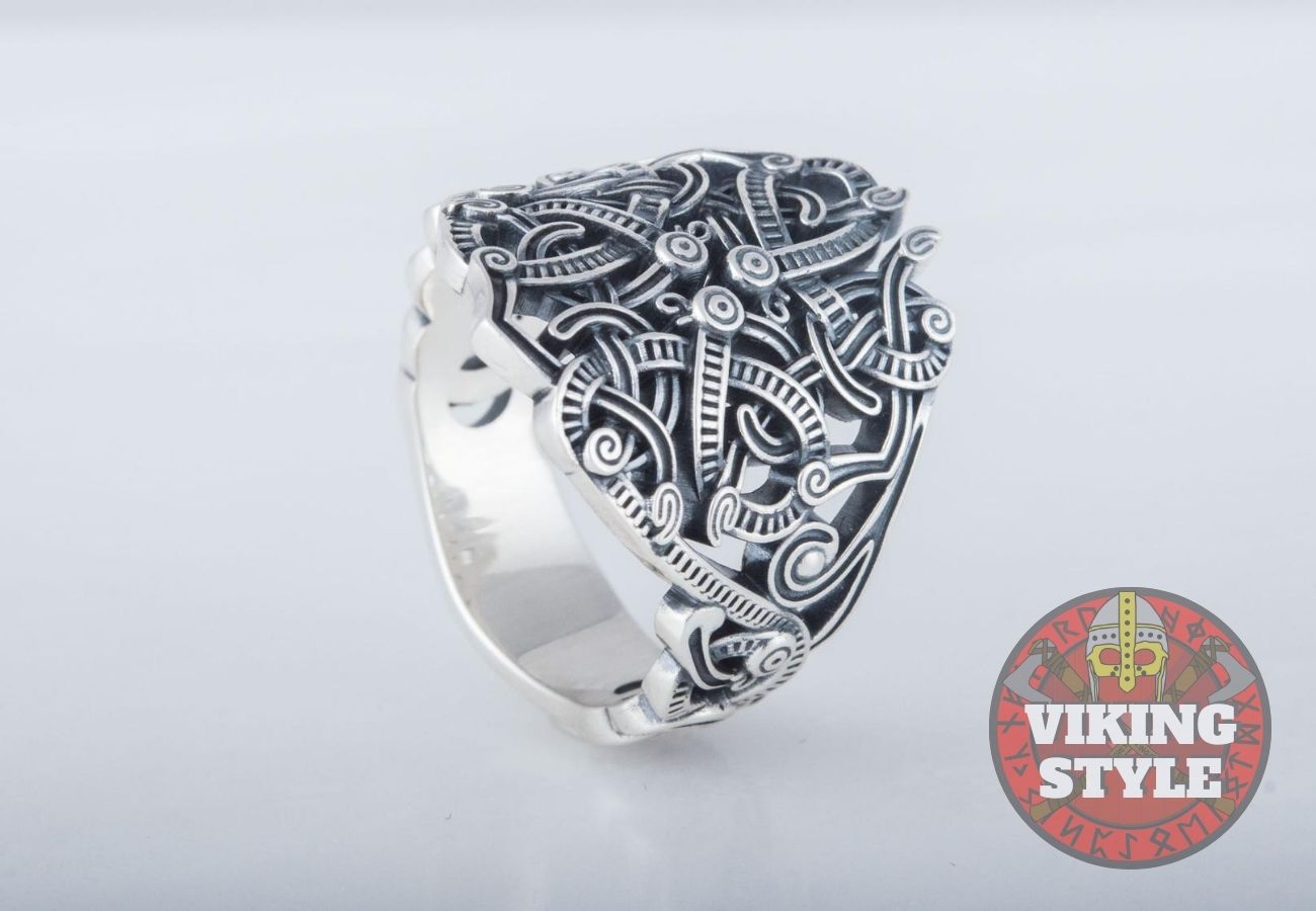 Jörmungandr Ring - World Serpent, 925 Silver