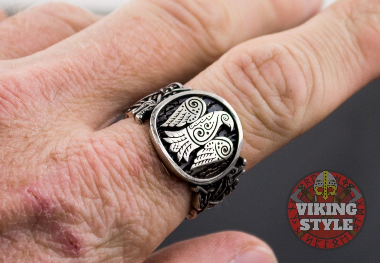 Norse Raven Ring - Wolf, 925 Silver
