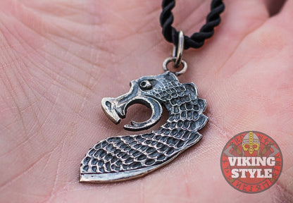 Norse Dragon Pendant - Níðhöggr, 925 Silver