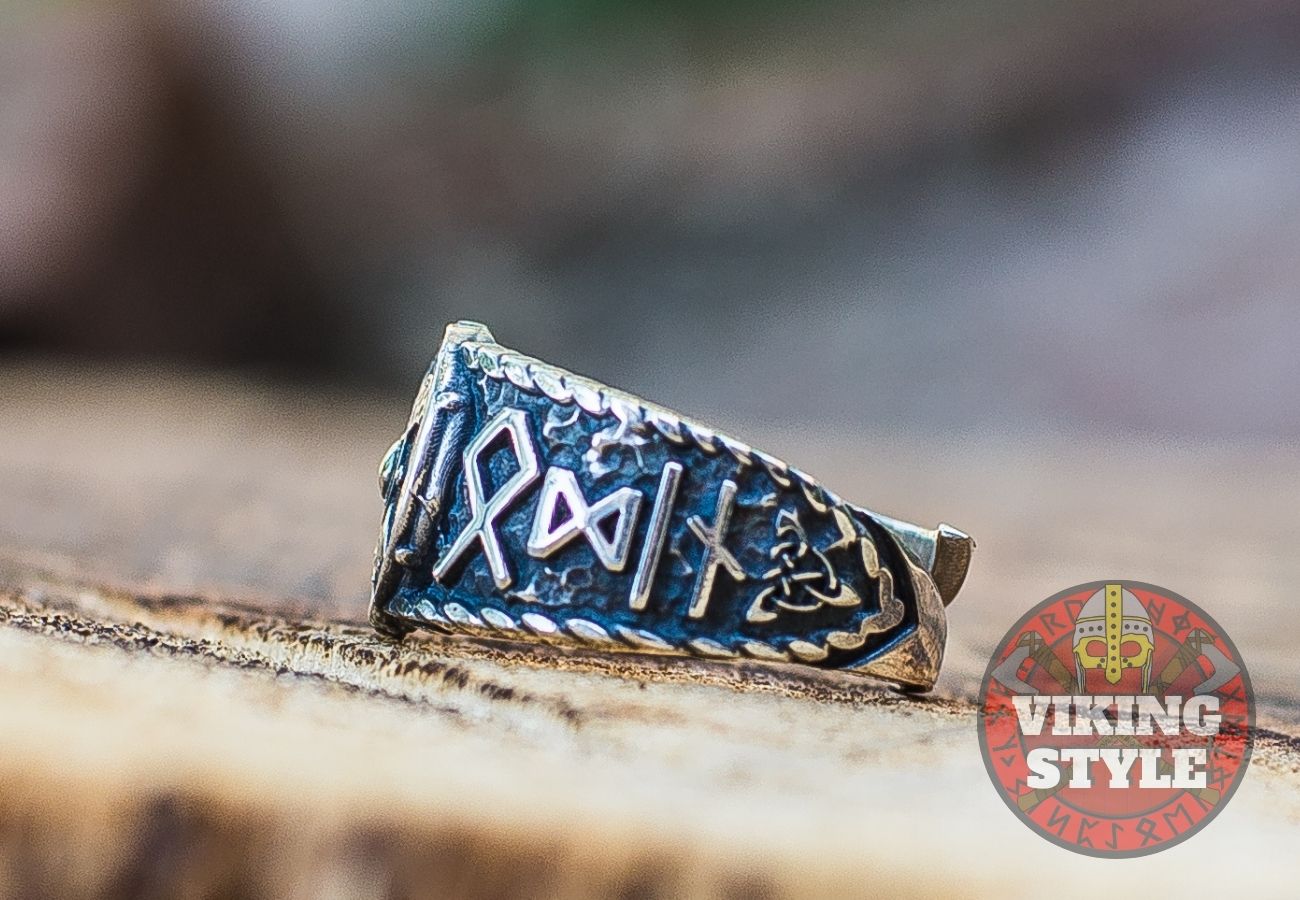 Viking Shield Ring - Odin Collection, 925 Silver